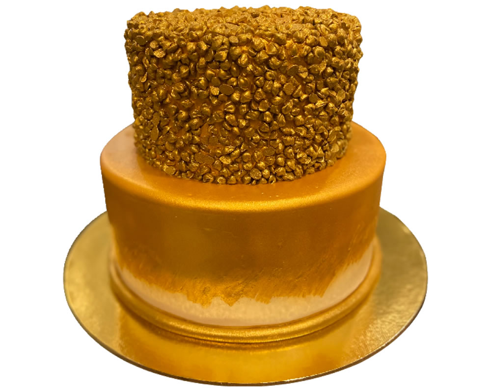 Golden Wedding Cake